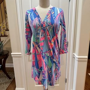 Lilly Pulitzer Ali Dress Out to Sea Style #20417 Women's 100% Pima Cotton Size S